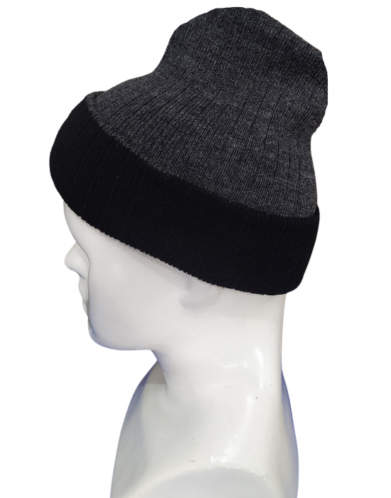 Pure Wool Reversible Selection Cap dark grey